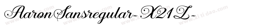 AaronSansregular-X21Z字体转换