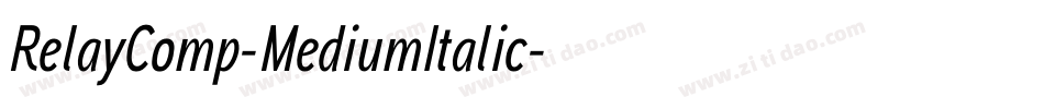 RelayComp-MediumItalic字体转换