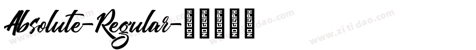 Absolute-Regular字体转换