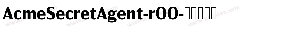 AcmeSecretAgent-rOO字体转换