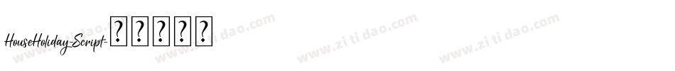 HouseHoliday-Script字体转换