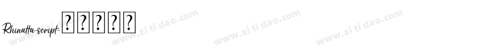 Rhinatta-script字体转换