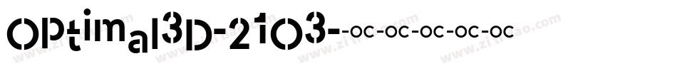 Optimal3D-21O3字体转换