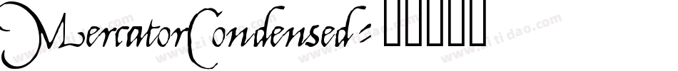MercatorCondensed字体转换