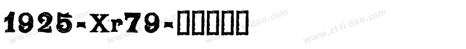 1925-Xr79字体转换