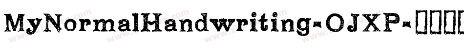 MyNormalHandwriting-OJXP字体转换