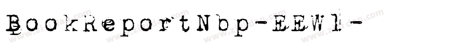 BookReportNbp-EEWl字体转换