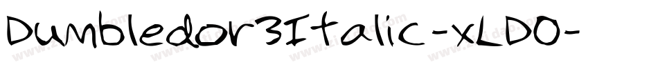 Dumbledor3Italic-xLDO字体转换