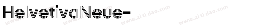 HelvetivaNeue字体转换