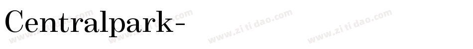 Centralpark字体转换