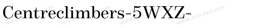 Centreclimbers-5WXZ字体转换