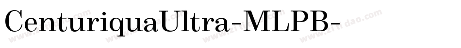 CenturiquaUltra-MLPB字体转换