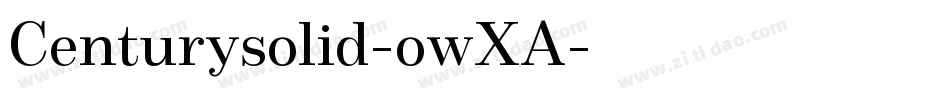 Centurysolid-owXA字体转换