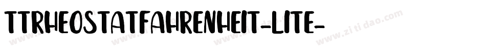 TTRheostatFahrenheit-Lite字体转换