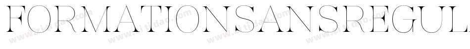 FormationSansRegular-vJAA字体转换