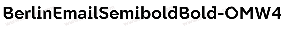 BerlinEmailSemiboldBold-OMW4字体转换
