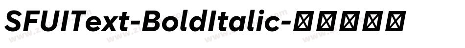 SFUIText-BoldItalic字体转换