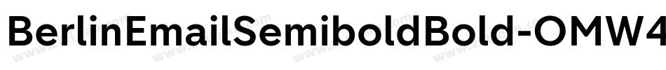 BerlinEmailSemiboldBold-OMW4字体转换
