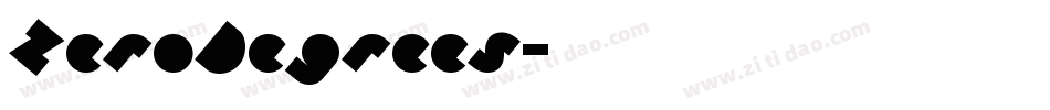 ZeroDegrees字体转换