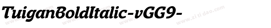 TuiganBoldItalic-vGG9字体转换