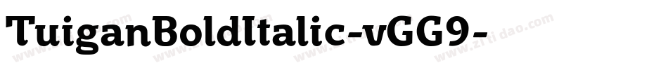 TuiganBoldItalic-vGG9字体转换