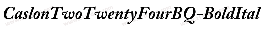 CaslonTwoTwentyFourBQ-BoldItalic字体转换
