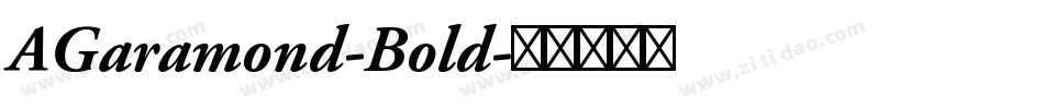 AGaramond-Bold字体转换