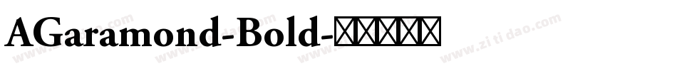 AGaramond-Bold字体转换