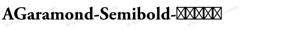 AGaramond-Semibold字体转换