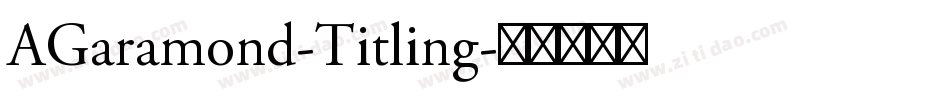 AGaramond-Titling字体转换