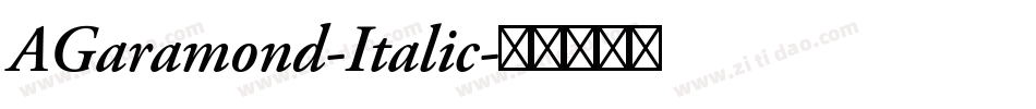 AGaramond-Italic字体转换