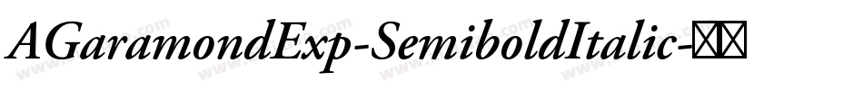 AGaramondExp-SemiboldItalic字体转换