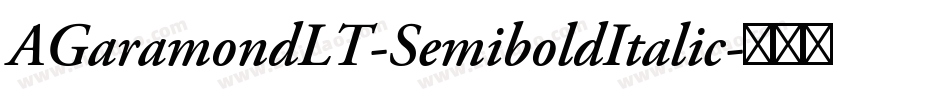 AGaramondLT-SemiboldItalic字体转换