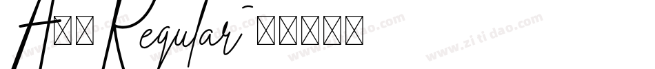 A南通Regular字体转换