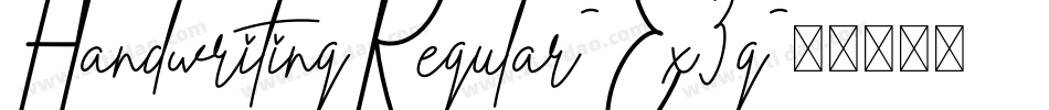 HandwritingRegular-Ex3g字体转换