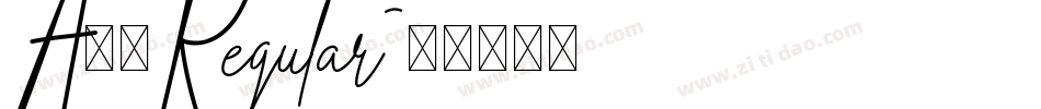 A南通Regular字体转换