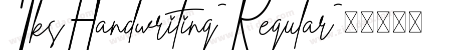 JksHandwriting-Regular字体转换