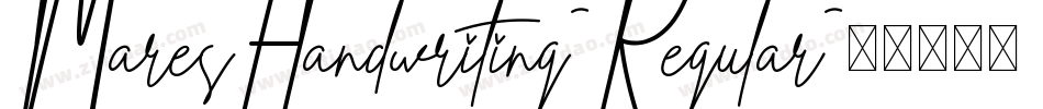 MaresHandwriting-Regular字体转换
