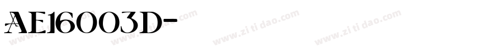AE16003D字体转换