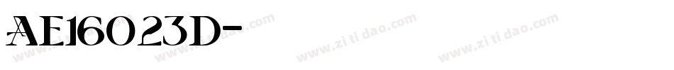 AE16023D字体转换