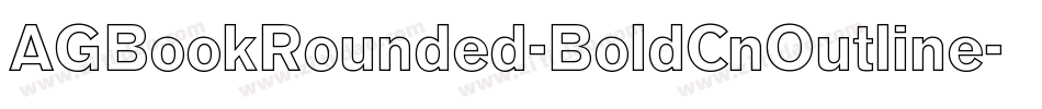 AGBookRounded-BoldCnOutline字体转换