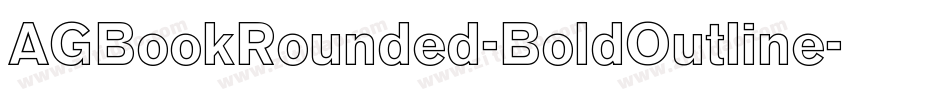 AGBookRounded-BoldOutline字体转换