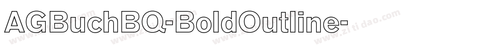 AGBuchBQ-BoldOutline字体转换