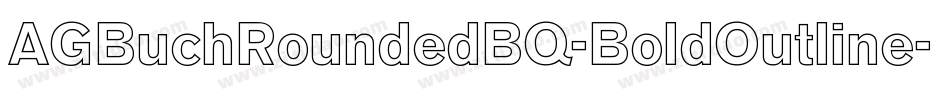 AGBuchRoundedBQ-BoldOutline字体转换