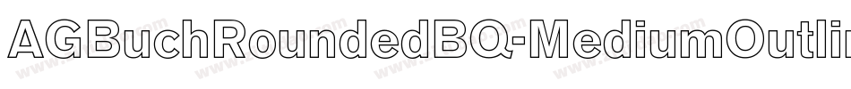 AGBuchRoundedBQ-MediumOutline字体转换