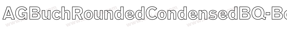 AGBuchRoundedCondensedBQ-BoldOutline字体转换