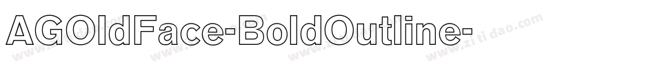 AGOldFace-BoldOutline字体转换