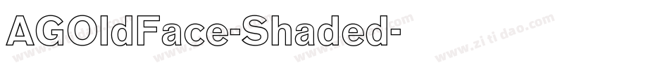 AGOldFace-Shaded字体转换