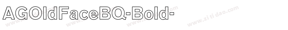 AGOldFaceBQ-Bold字体转换