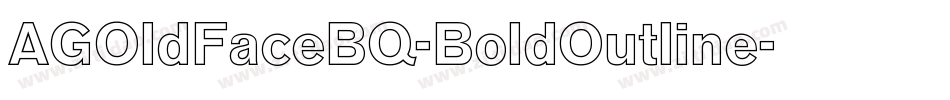 AGOldFaceBQ-BoldOutline字体转换